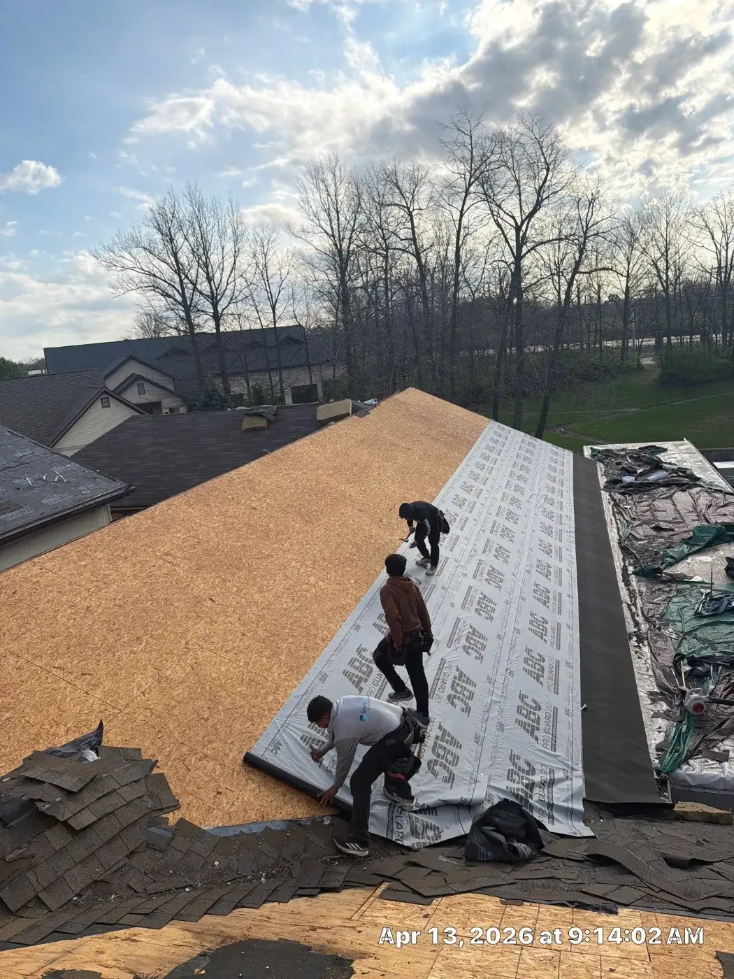 Flashing and seam work in New Palestine