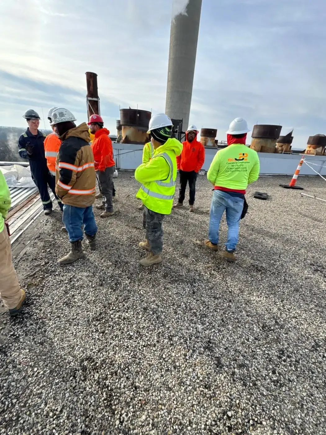 Commercial roof inspection documented in New Palestine